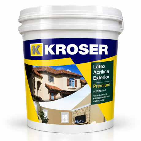 PINTURA KROSER LATEX ACRILICA EXT ANTIALGAS PREMIUM 10L ++ N/a