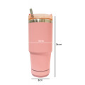 Vaso Termico de 600ml Con Parlante Rosa