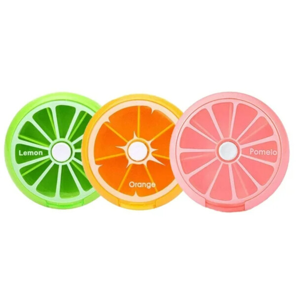 Pastillero Frutal Redondo con 7 Divisiones Pastillero Frutal Redondo con 7 Divisiones