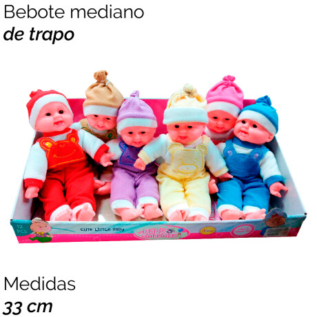 Bebe Chico Trapo Cara De Goma 33cm En Bolsa Bebe Chico Trapo Cara De Goma 33cm En Bolsa