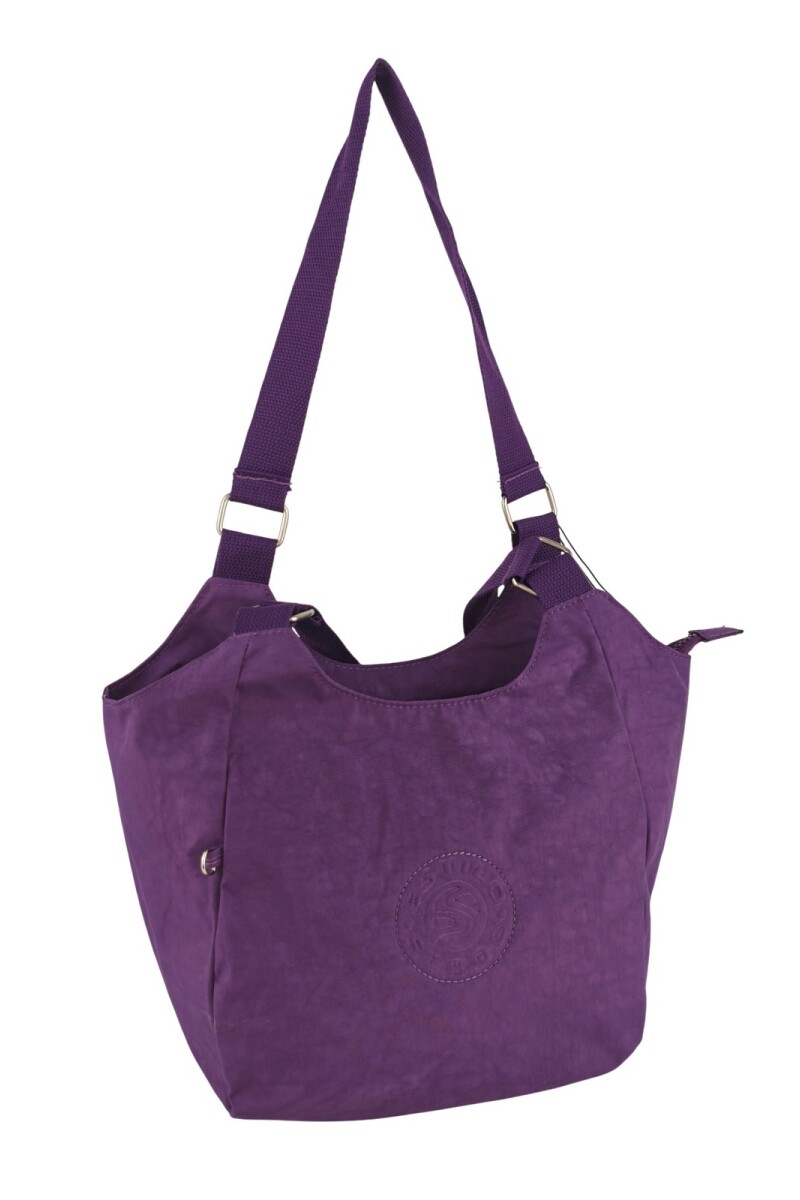 Bolso de Hombro en Tafeta Amasada Violeta