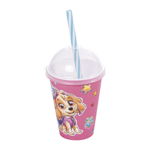 Vaso Plástico Milk Shake con Pajita Paw Patrol Para Dibujar U