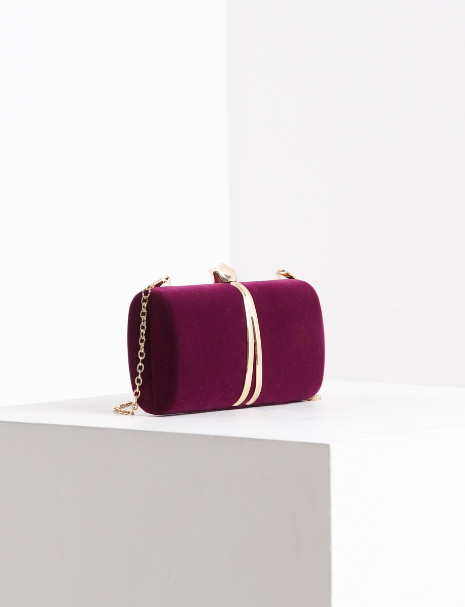 Clutch de fiesta de terciopelo - violeta — Symphorine