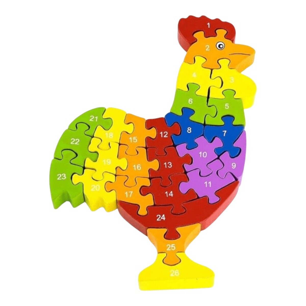 Puzzle 3D Gallo en Madera Viga 