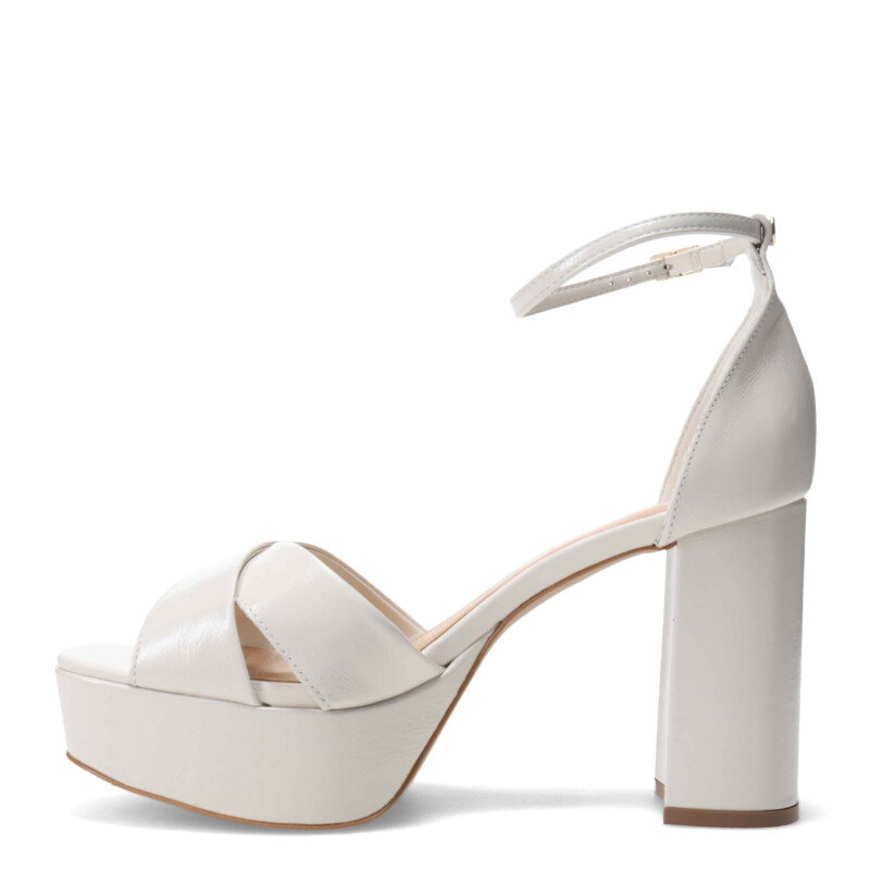 Sandalias de Mujer Bottero con Plataforma y Pulsera Blanco Hueso