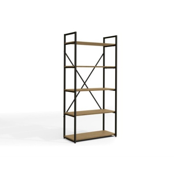 Estanteria tipo industrial Alta 5 estantes Miel y Negro Estanteria tipo industrial Alta 5 estantes Miel y Negro
