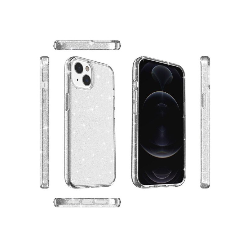 Protector rígido iPhone 13/14 transparente con brillos Protector Rígido Iphone 13/14 Transparente Con Brillos