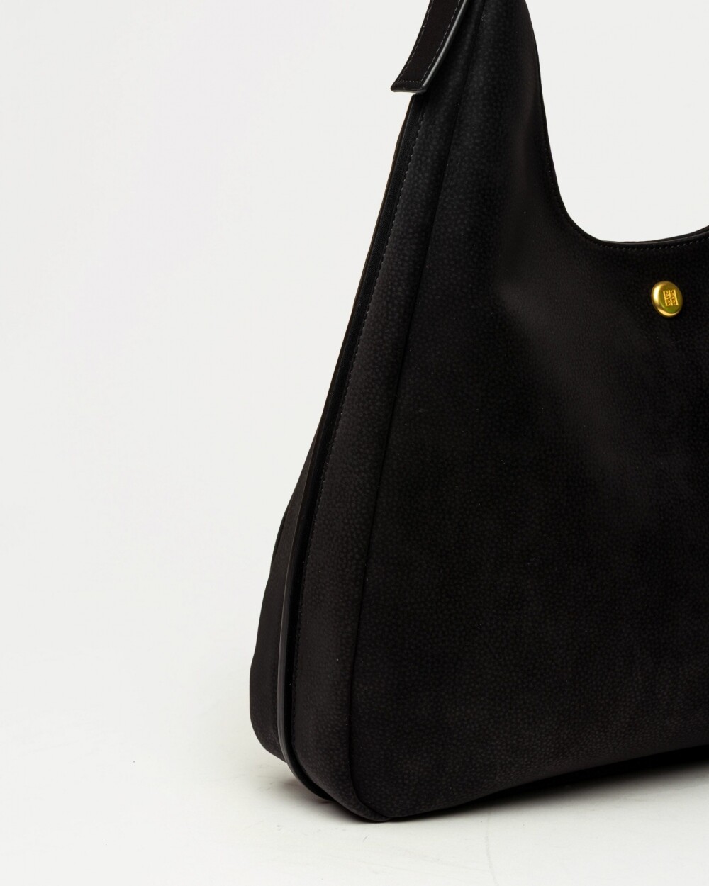 Bolso Raw en efecto gamuza Negro