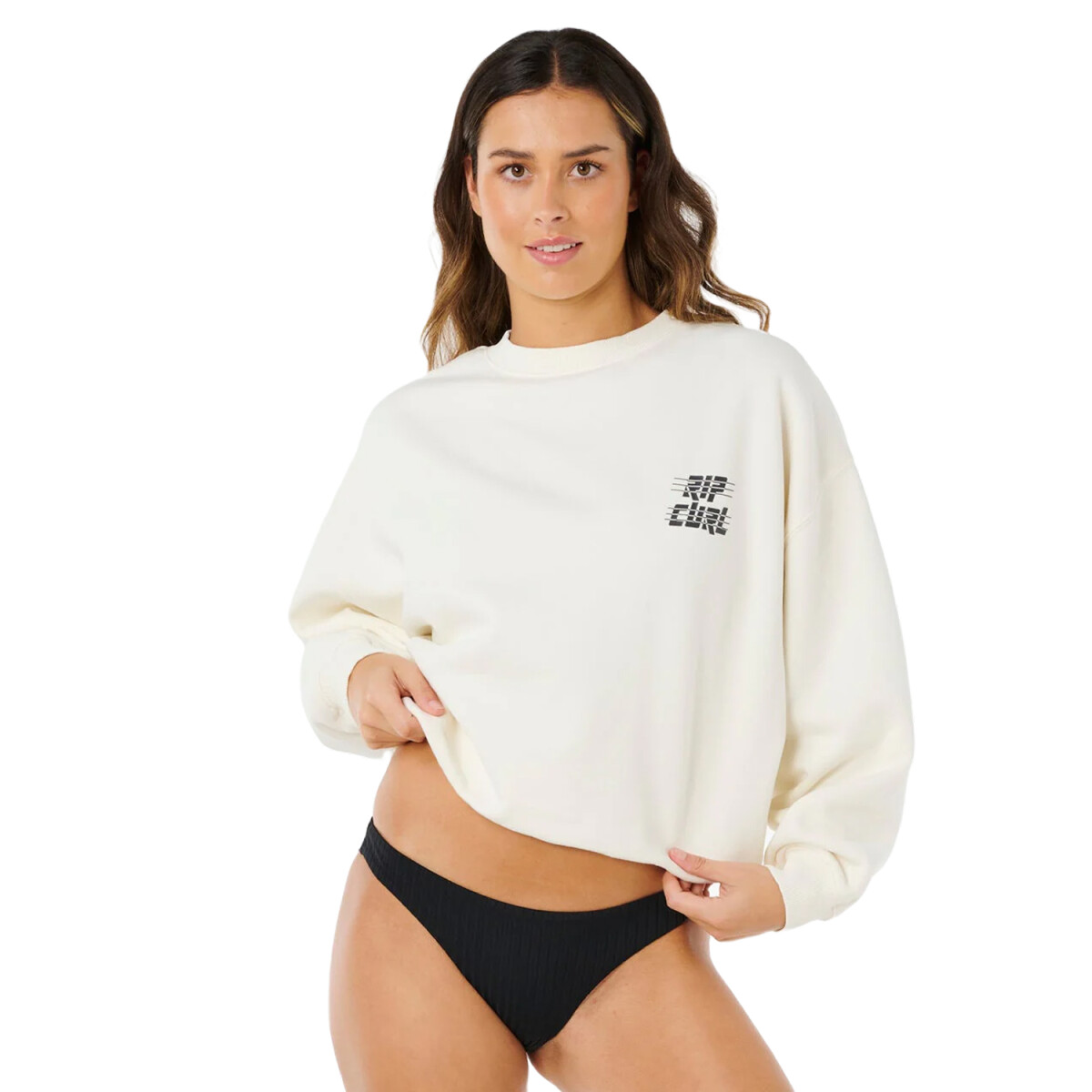 Buzo Rip Curl Sports Dept Drop Shoulder Crew - Beige 