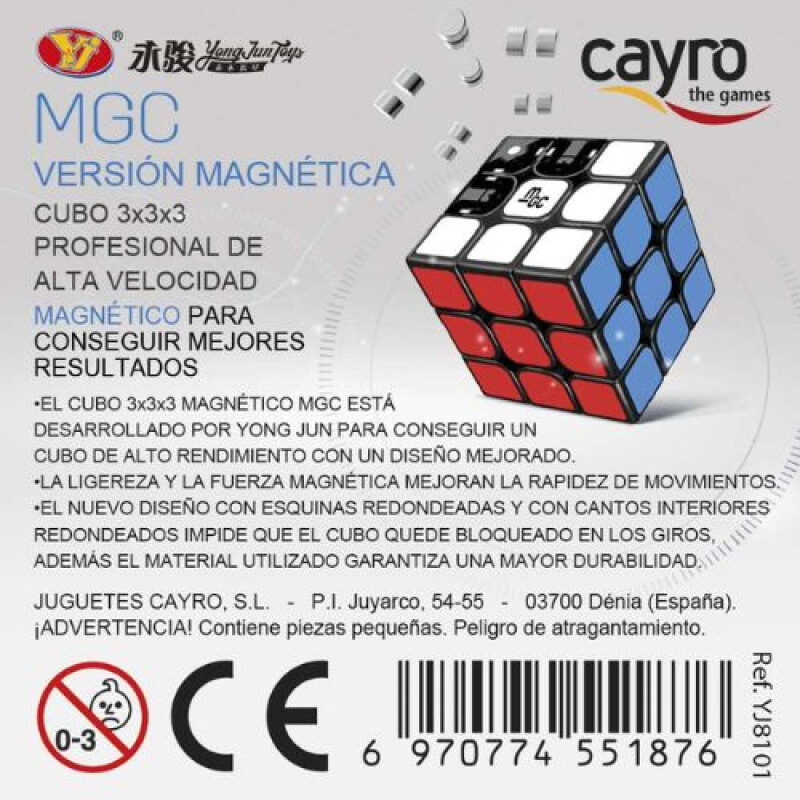 Cubo profesional speed magnetic 3x3 cayro Cubo Profesional Speed Magnetic 3x3 Cayro