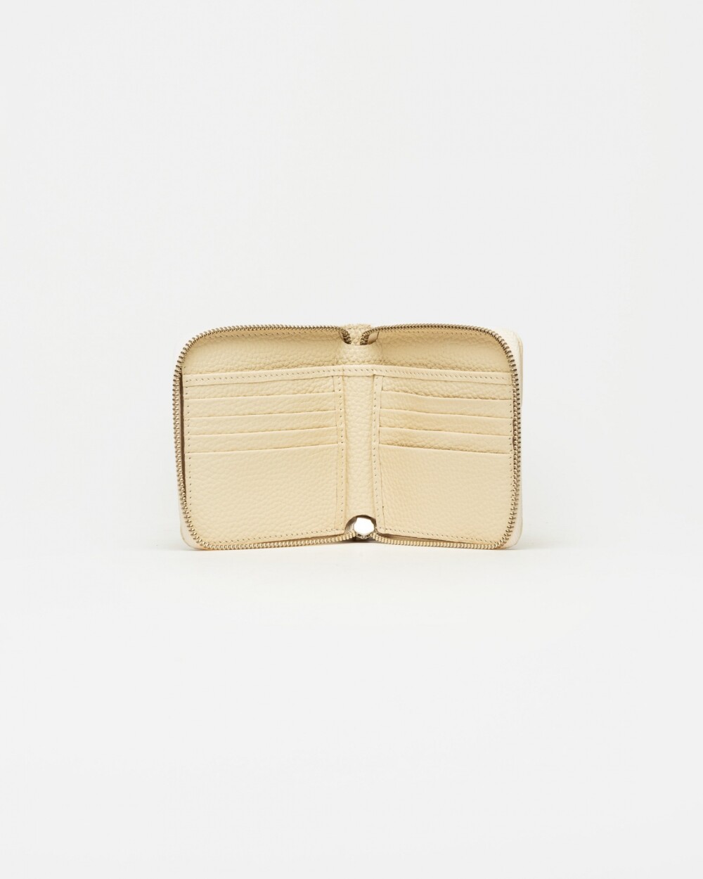 Billetera Con Cierre New Mia Floater Waxy Natural