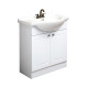 Mueble De Baño Blanco 760X327X860Cm Con 2 Puertas Y Con Bacha Dgc - Desarmado-