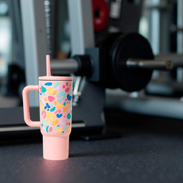 Vaso Térmico Metalico 1.2 Litros Diseño Sorbito Agua Cafe Ax Color Rosa