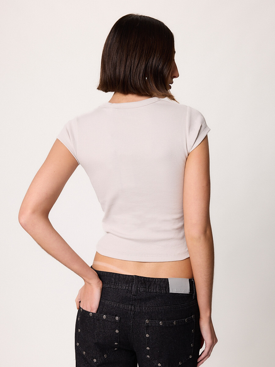 T-SHIRT M/C BUTIN DIXIE Gris Claro
