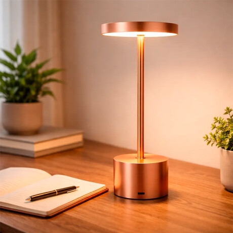Lámpara Minimalista Metálica Rosa Gold