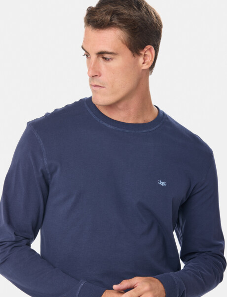 REMERA LISA DE ALGODÓN Azul