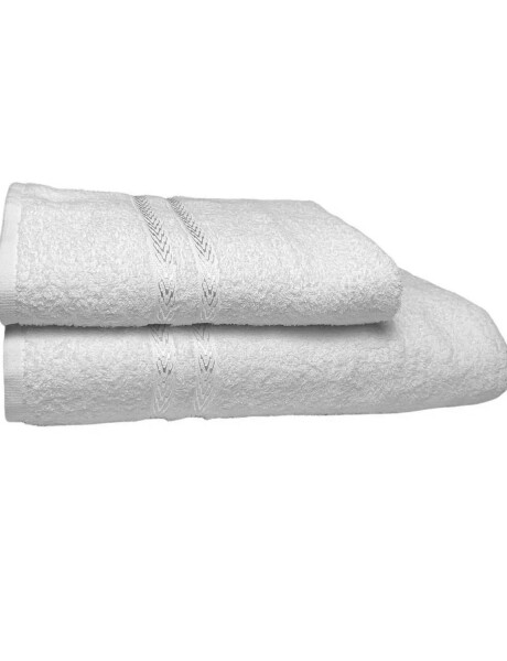 Pack 2 toallas de baño Dohler en algodón 65x140cm y 50x70cm Blanco Pack 2 toallas de baño Dohler en algodón 65x140cm y 50x70cm Blanco