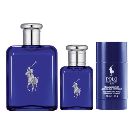 Fragancia Masculina Ralph Lauren Polo Blue EDT 125ML + 40ML + Desodorante Set de Regalo