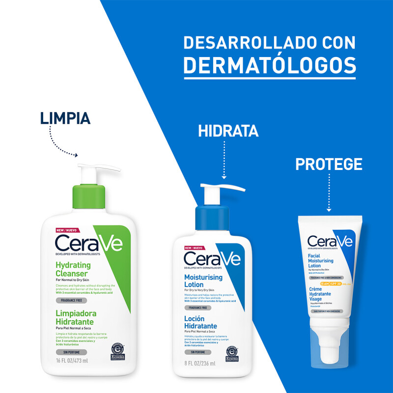 CERAVE LOCION HIDRATANTE CORPORAL 8 OZ - 236 ML - Hidratación 24 hs CERAVE LOCION HIDRATANTE CORPORAL 8 OZ - 236 ML - Hidratación 24 hs