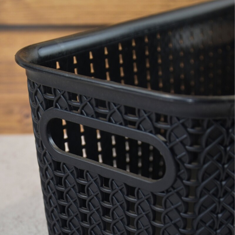 Cesto organizador simil ratán 5,5lts NEGRO