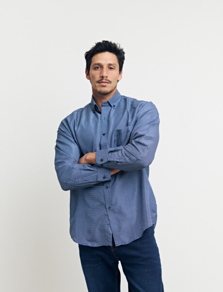 012666 CAMISA HARRINGTON LABEL Azul Osc/bla
