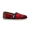 Alpargatas Toms Plaid Rojo