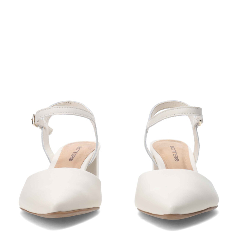Zapato de Mujer Bottero abierto con tobillera Blanco