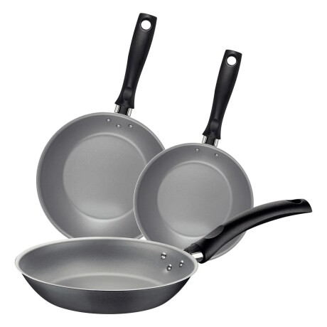 Set de Sartenes Tramontina Turim 3 Piezas 16CM-20CM-24CM NEGRO