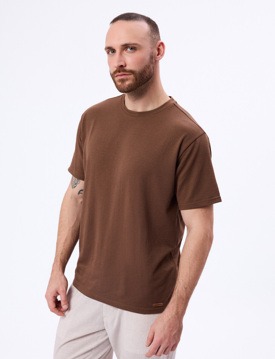 T-shirt Emil marron