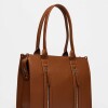 Shopper Oak En Efecto Cuero Graneado Marron