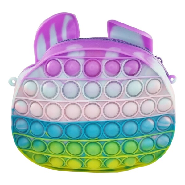 Cartera Pop It Multicolor Niños Infantil Regalo Burbujas Color Variante MULTICOLORAMARILLO