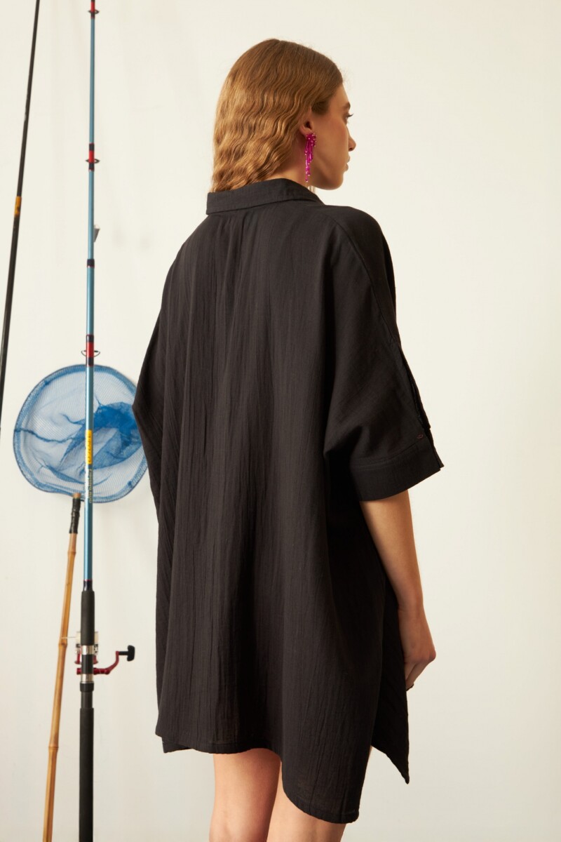 Camisas con botones de carey negro
