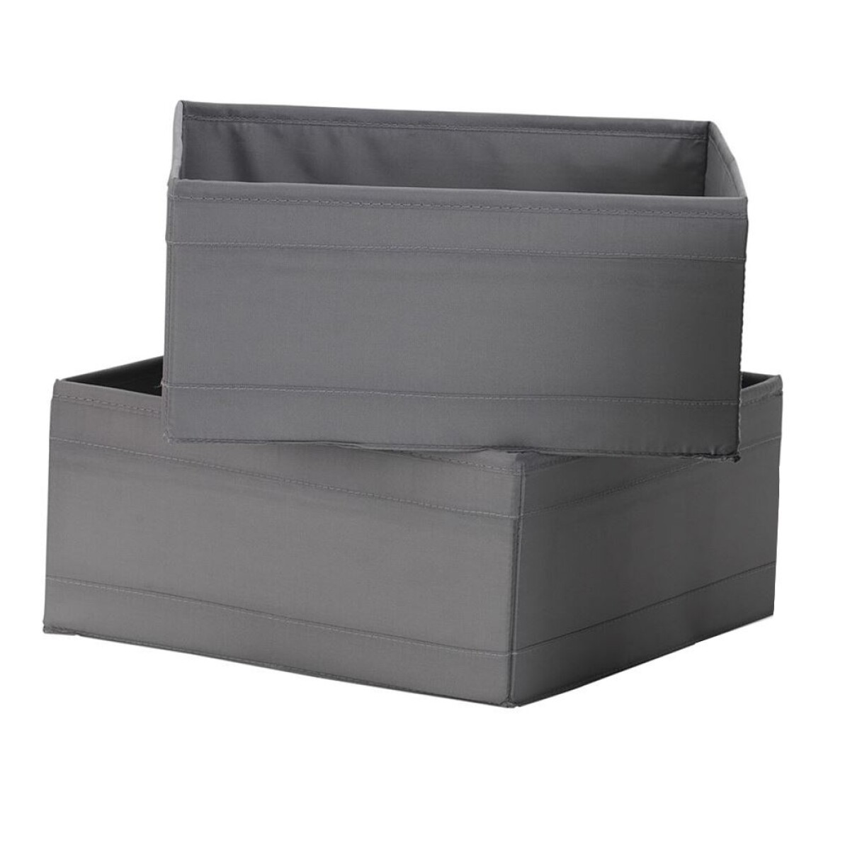 SET 2 ORGANIZADORES TELA GRIS 28x28x13CM 