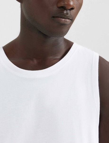 MUSCULOSA BÁSICA MASCULINA BLANCO