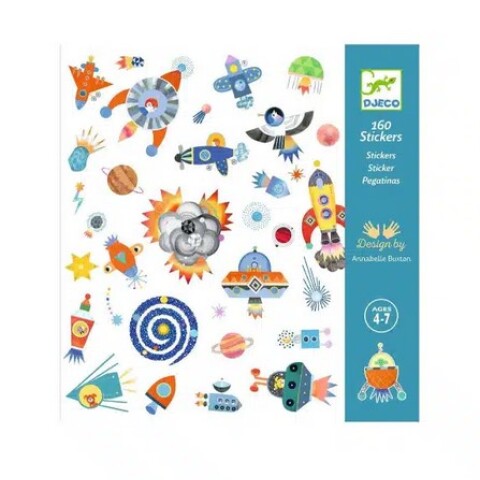 Set de 160 stickers El espacio