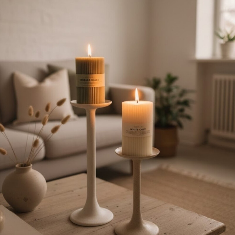 Vela aromática decorativa purity lab 15cm BLANCO COSY