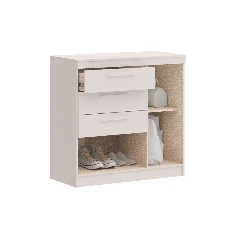 Comoda 3 Cajones 1 Puerta Lille Blanco Comoda 3 Cajones 1 Puerta Lille Blanco