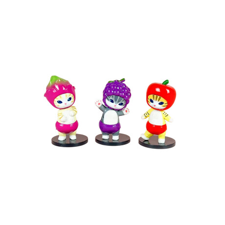 Mini gatitos de fruta decorativos para regalo o colección Sc