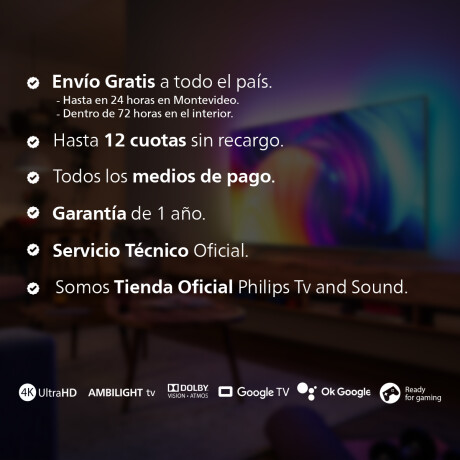 Smart TV Philips 70" Google TV Ambilight 4K UHD Smart TV Philips 70" Google TV Ambilight 4K UHD