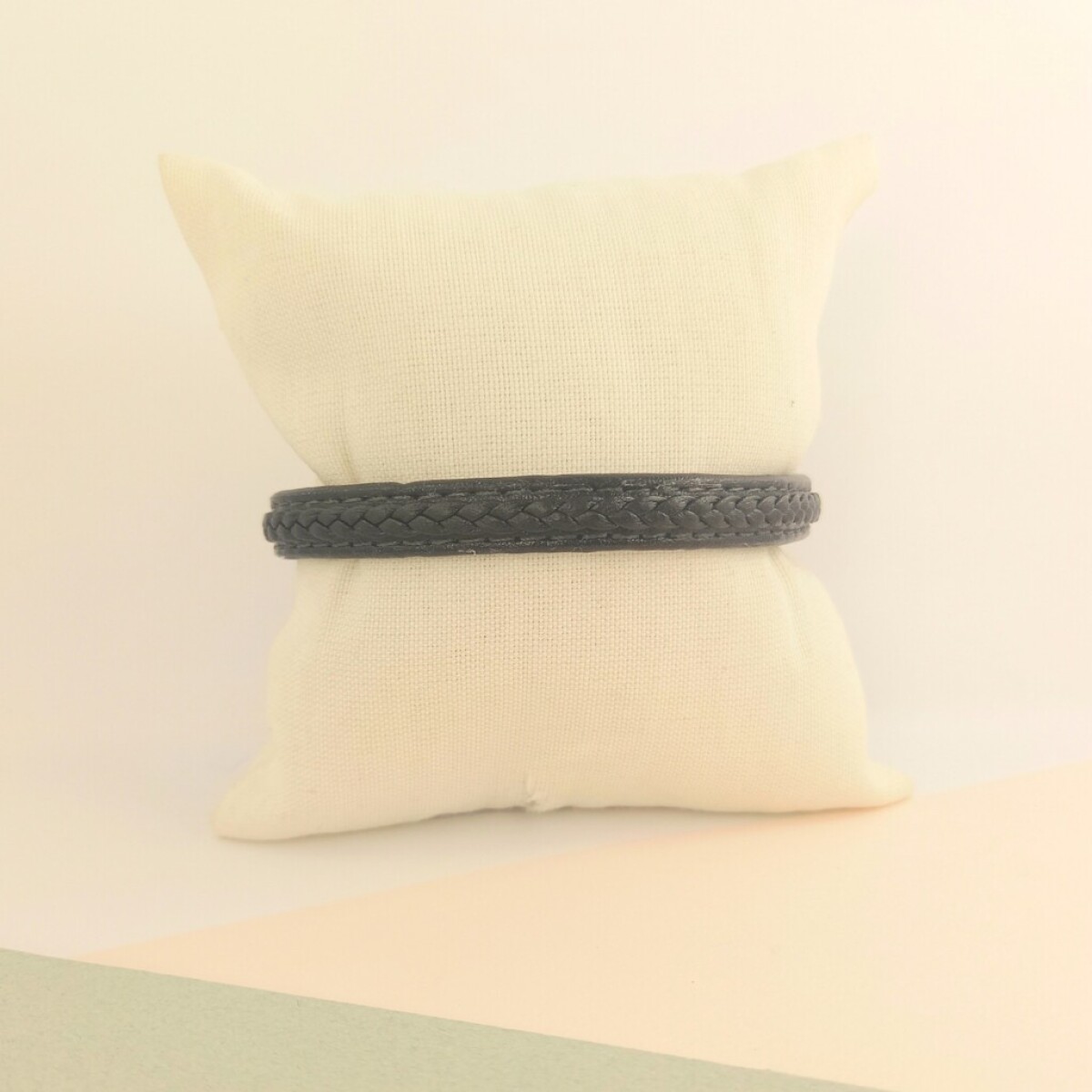 Pulsera de cuero y acero - Frank 