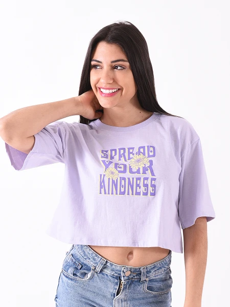 REMERA SPREAD YOUR KINDNESS LILA