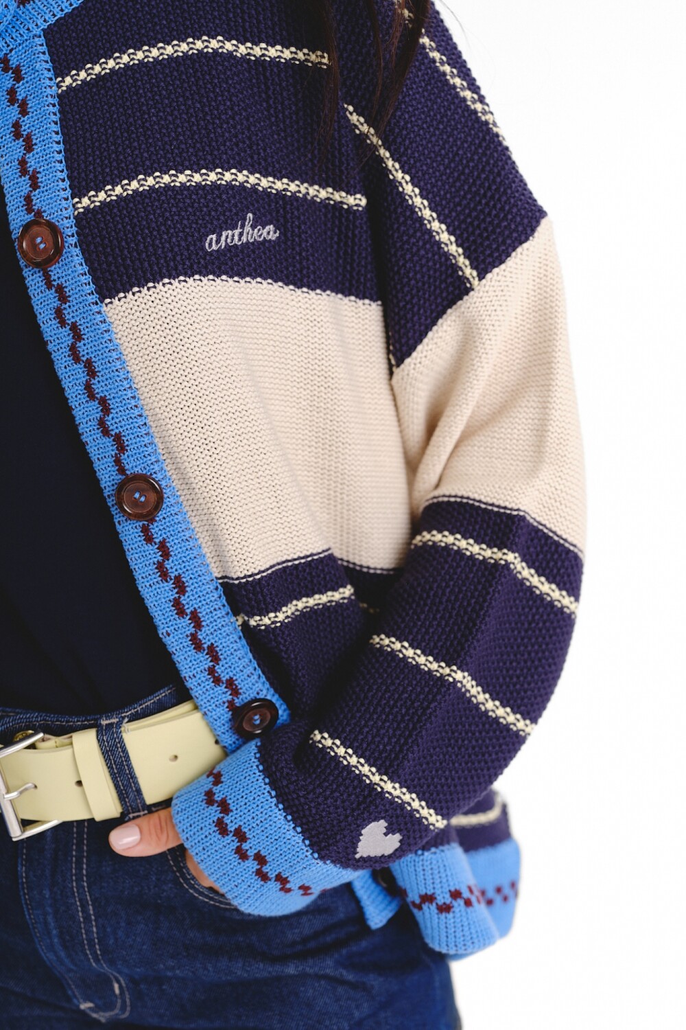 Cardigan Glory SS27 Azul