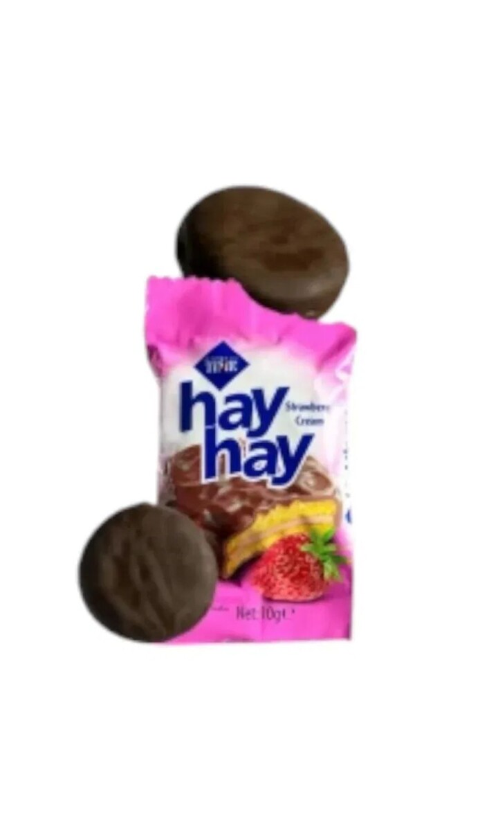 ALFAJOR HAY HAY X 50PCS 10GRS FRUTILLA 