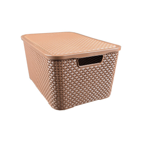 Caja rattan 20 lts MARRON