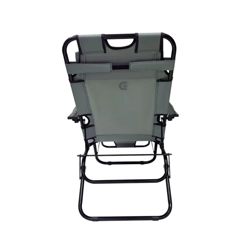 Silla playera Discovery plegable Gris