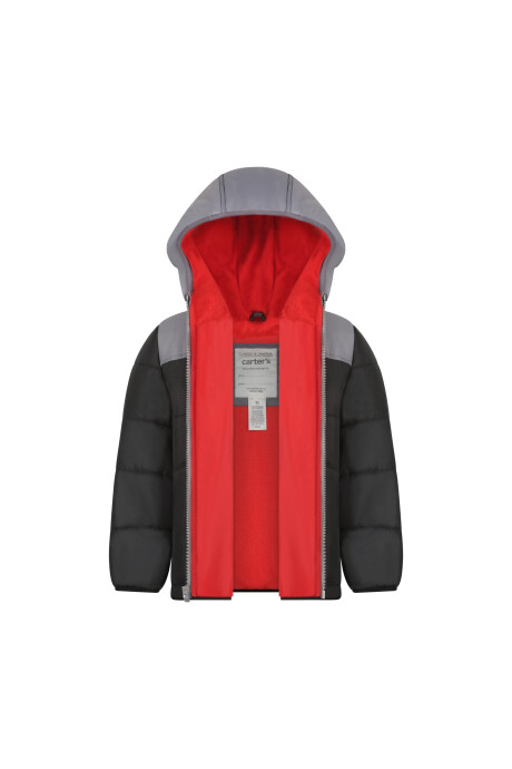 Campera resistente al agua, diseño colorblock. Talles 4-6 Sin color