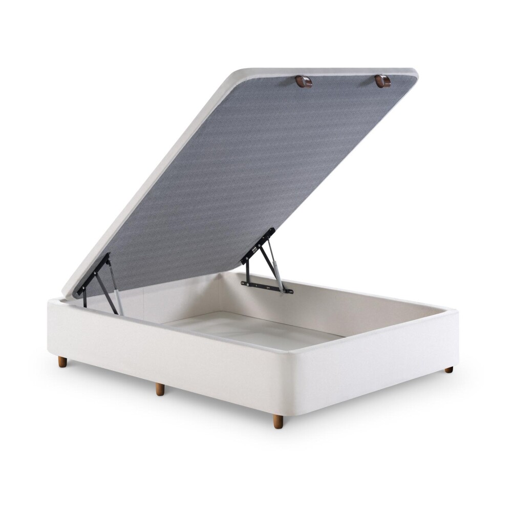 BOX BAÚL 2 PLAZAS MADERA NATURAL-BEIGE PREMIUM