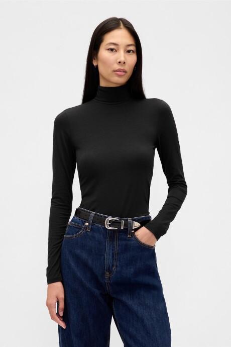 Remera Polera Mujer Black