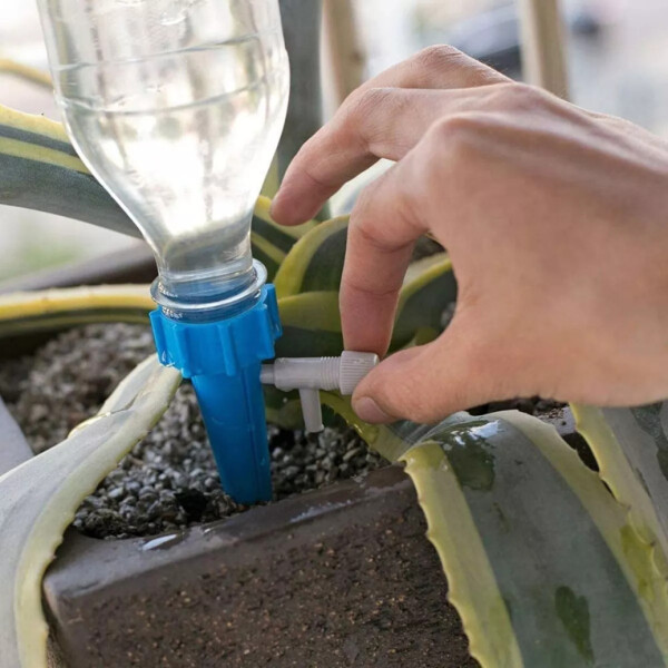 Regador Automatico Goteo Tapa Macetas Botella Plantas Azul