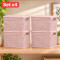Set x4 Caja simil ratán 15 lts ROSADO